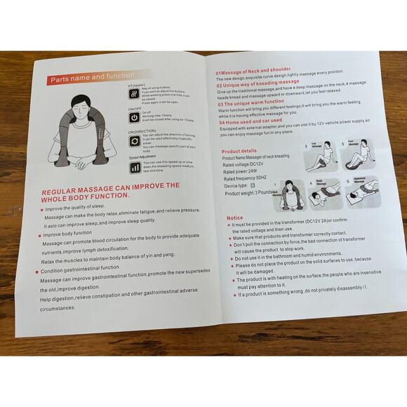 Daily Life Shiatsu Neck & Back Massager w/Soothing Heat Deep Tissue 3D Knead NEW - Picture 8 of 8